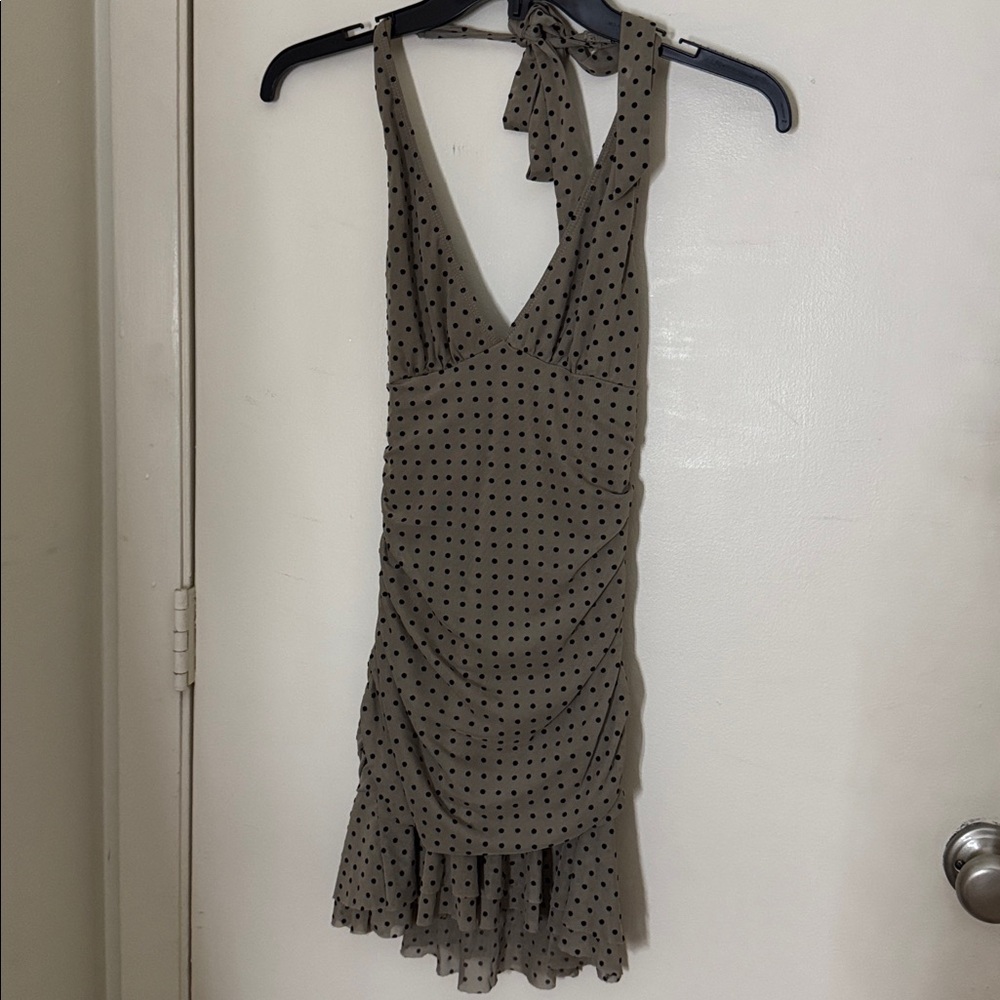 Fashion Nova Polka Dot Backless Mini Dress